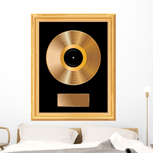 blank golden LP frame Wall Decal