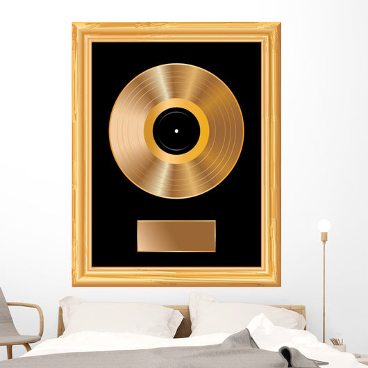 blank golden LP frame Wall Decal