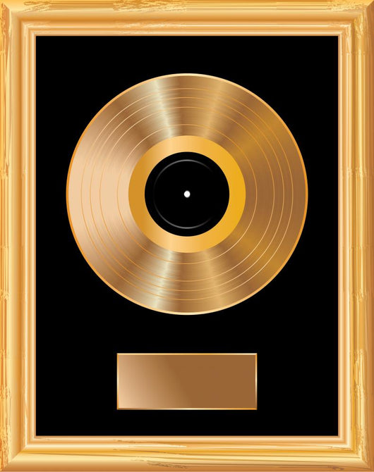blank golden LP frame Wall Decal