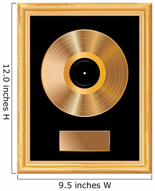 blank golden LP frame Wall Decal