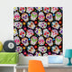 Day of the Dead Sugar Skull Seamless Vector Background Wall Decal
