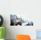 businessman hand press play button sign to start or initiate pro Wall Decal