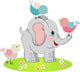 Cute Elephant with Three