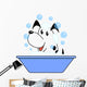 Dog taking bath, vector illustration Wall Decal
