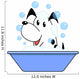 Dog taking bath, vector illustration Wall Decal