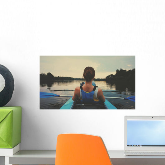 Rowing on kayak Wall Decal