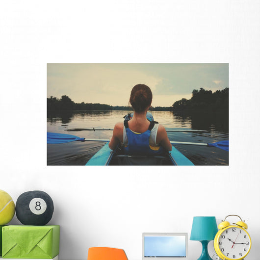 Rowing on kayak Wall Decal