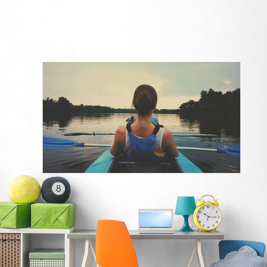Rowing on kayak Wall Decal