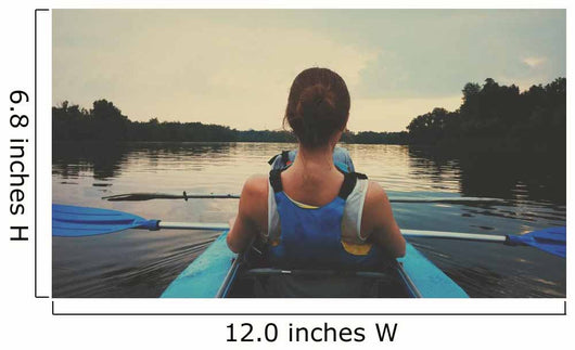 Rowing on kayak Wall Decal