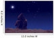 Lonesome girl watching stars and Moon. Wall Decal
