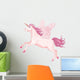 Pink unicorn pegasus Wall Decal