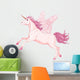 Pink unicorn pegasus Wall Decal
