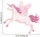 Pink unicorn pegasus Wall Decal