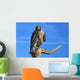Peregrine falcon sitting on a stick Wall Decal
