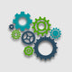Cog Wheel Illustration Wall Decal