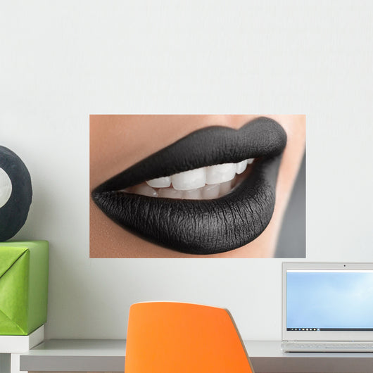 stylish black lips Wall Decal