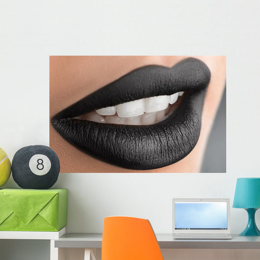 stylish black lips Wall Decal