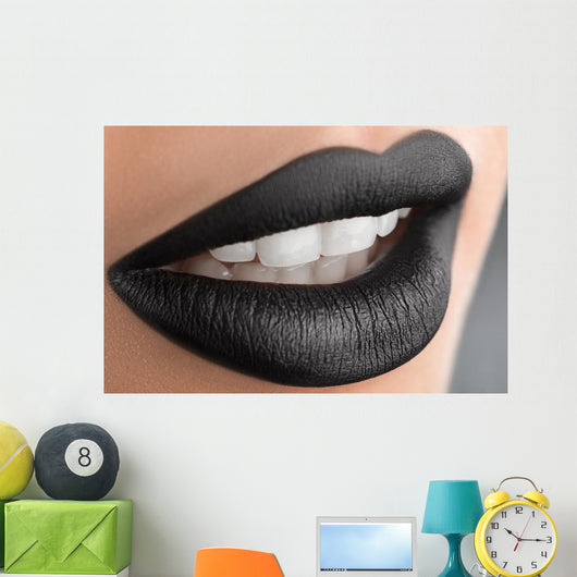 stylish black lips Wall Decal