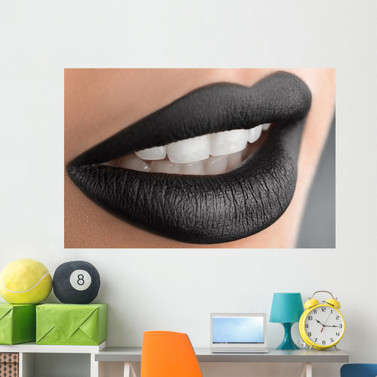 stylish black lips Wall Decal