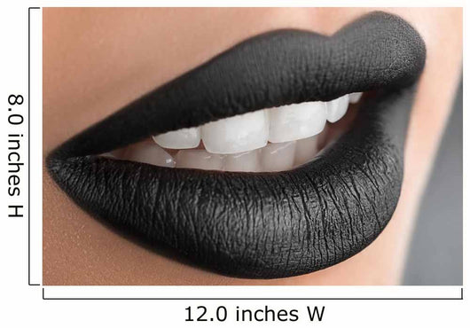 stylish black lips Wall Decal
