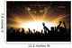 Silhouettes of concert and bright stage lights background Wall Decal