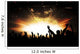 Silhouettes of concert and bright stage lights background Wall Decal