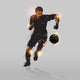 abstract soccer striker Wall Decal