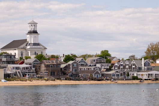 Beachfront houses in Provincetown, Cape Cod Wall Decal
