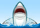 White shark Wall Decal