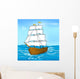 Vintage Sailing Ship At Sea And The Sky Wall Decal
