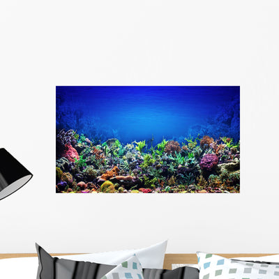 Coral Reef Wall Decal shown on a wall