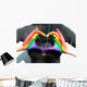 Rainbow Hands Love Wall Decal
