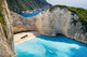 Idyllic view of beautiful Navagio Beach on Zakynthos Island Wall Decal