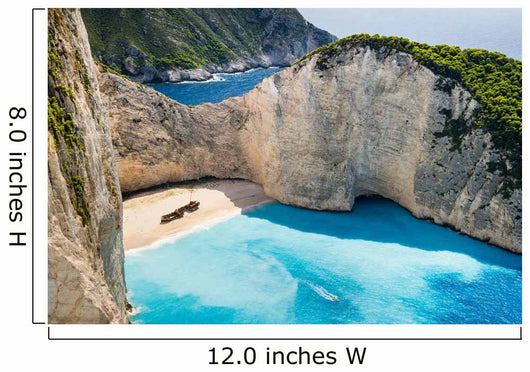 Idyllic view of beautiful Navagio Beach on Zakynthos Island Wall Decal