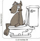Dog on a toilet Wall Decal