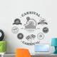 Carnival vintage badges Wall Decal