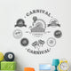 Carnival vintage badges Wall Decal