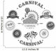 Carnival vintage badges Wall Decal
