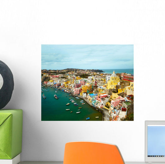 View to fishermans village on the Island Procida near Naples, i Wall Decal