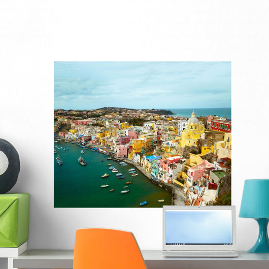 View to fishermans village on the Island Procida near Naples, i Wall Decal