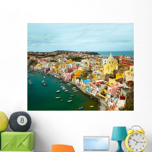 View to fishermans village on the Island Procida near Naples, i Wall Decal