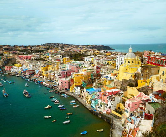 View to fishermans village on the Island Procida near Naples, i Wall Decal
