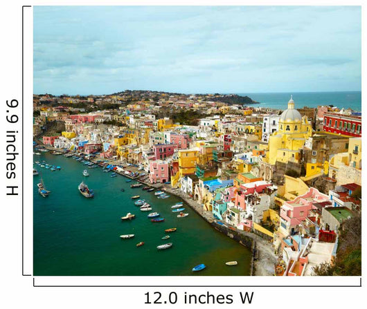 View to fishermans village on the Island Procida near Naples, i Wall Decal