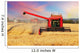 Wheat field with harvester Wall Decal