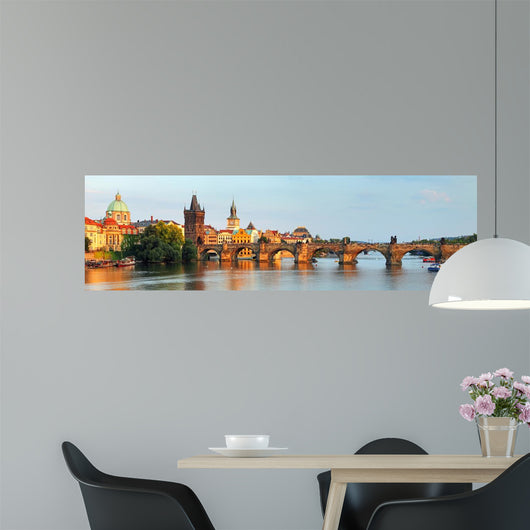 Panorama of Charles bridge in Prague, Czech republic Wall Decal