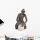 african person with djembe Wall Decal