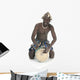 african person with djembe Wall Decal