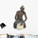 african person with djembe Wall Decal