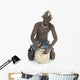 african person with djembe Wall Decal