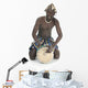 african person with djembe Wall Decal
